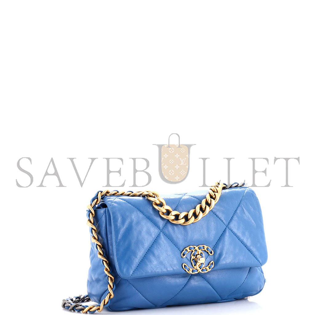 Ch*el 19 flap bag quilted leather as1160 (26*16*9cm)